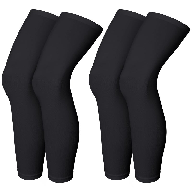 Skylety Compression Leg Sleeve Full Length Leg Sleeves Sports Cycling for Men Women, Running, Basketball(M,Black) - Image 1