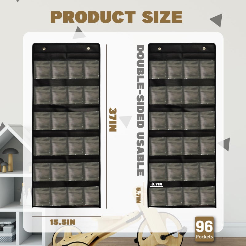 AAiphuwew 2 Pack PSA Cards Display Case, 48 Pockets PSA/BGS/CGC Grading Cards Storage Bag for Sports Card, Baseball Card, Football and Basketball Trading Card Wall Display Bag - Image 2