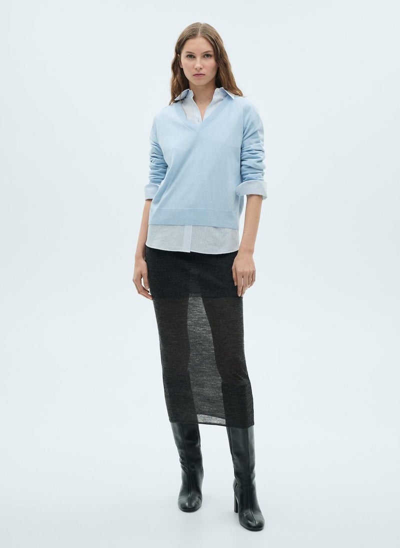 MANGO V-Neck Knit Sweater  - Image 4