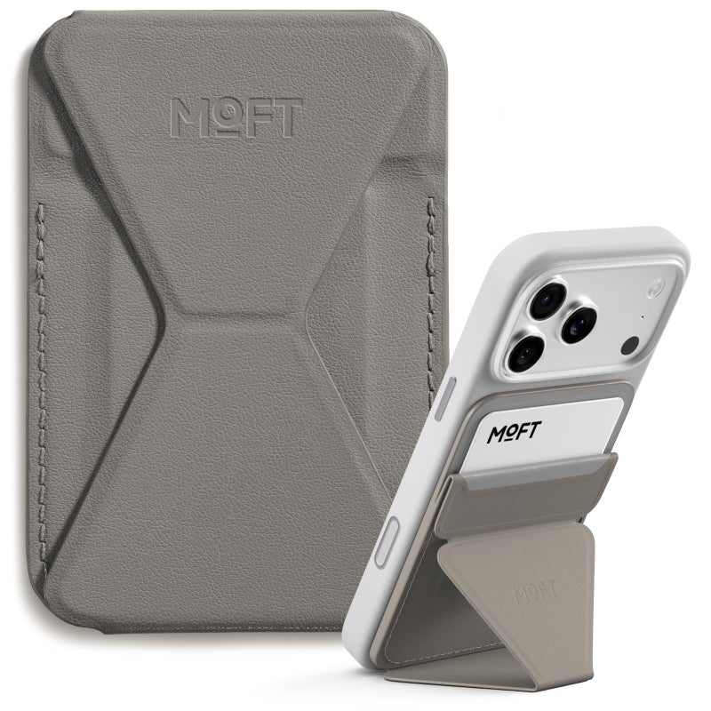 MOFT Magnetic Wallet Stand Compatible with iPhone 171615141312 Series Angle Adjustment Magsafe Compatible MOVAS Phone StandTaupe - Image 2