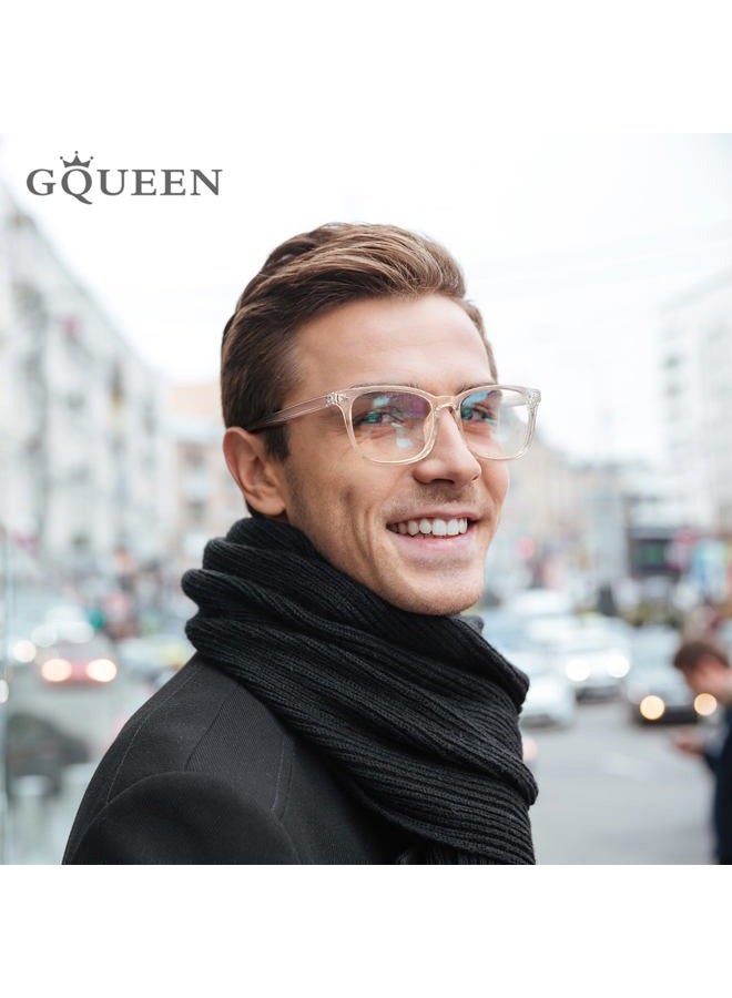 GQUEEN Fashion Glasses Non Prescription Fake Glasses for Women Men Clear Lens Square Transparent, 201582 - Image 4