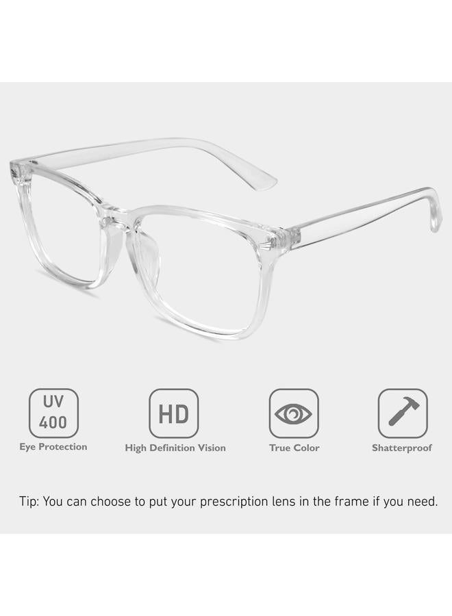 GQUEEN Fashion Glasses Non Prescription Fake Glasses for Women Men Clear Lens Square Transparent, 201582 - Image 2