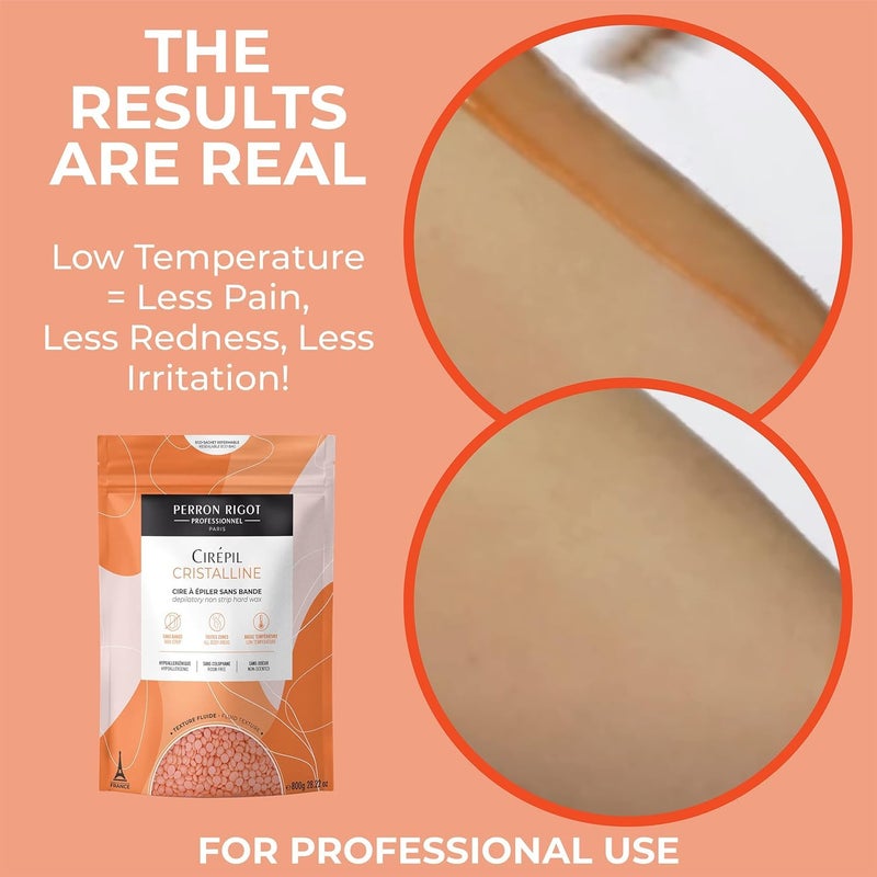 Cirepil - Cristalline - 800g / 28.22 oz Hard Wax Beads Bag - Unscented & Rosin-Free, Micro-Crystalline Formula for Highly Sensitive Skin - Clear Gel Stripless Hair Removal for Face & Body, Low-Temp - Image 5