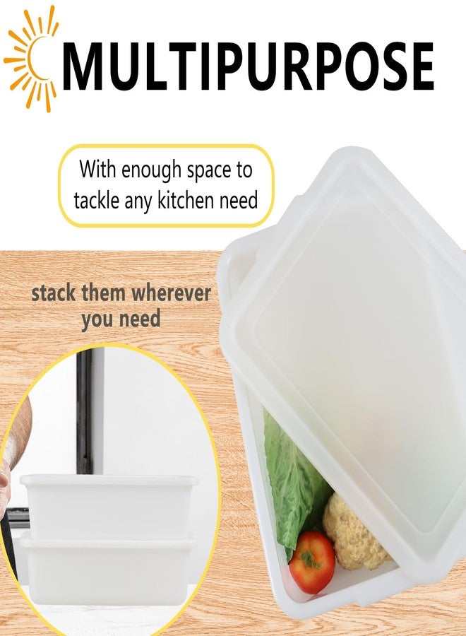 Yesdate Pizza Dough Proofing Box, Pack of 3 Stackable BPA-Free Trays with Covers, Perfect as a Bread Proofing Box and Dough Container - Image 4