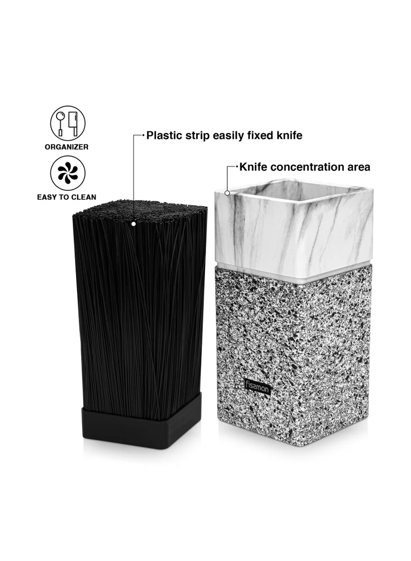 Fissman  Knife Stand with Removable Bristles 23cm, Plastic, Universal Knife Organizer  | Best Price UAE