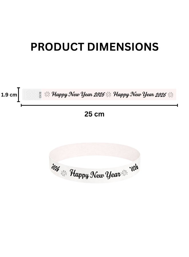 برينت شوب فور مي أساور المعصم الورقية للعام الجديد - أساور المعصم للمناسبات وحفلات رأس السنة الجديدة والاحتفالات - أساور معصم تايفك الآمنة للتحكم في الحشود وإدارة الدخول - Image 3