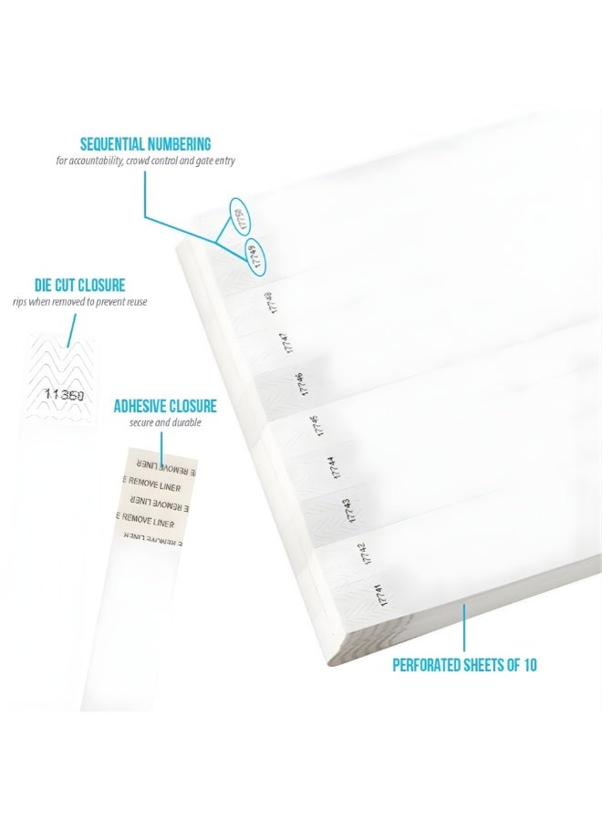 برينت شوب فور مي أساور المعصم الورقية للعام الجديد - أساور المعصم للمناسبات وحفلات رأس السنة الجديدة والاحتفالات - أساور معصم تايفك الآمنة للتحكم في الحشود وإدارة الدخول - Image 5