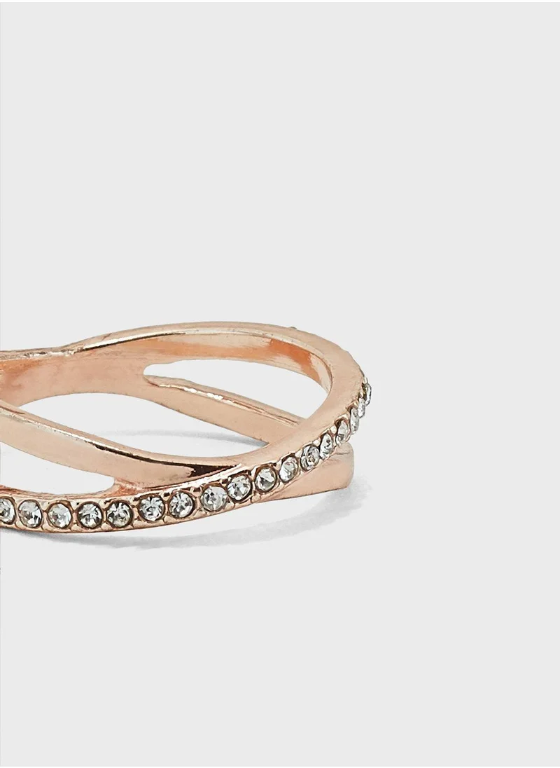 Claires Kids Gold Criss Cross Ring