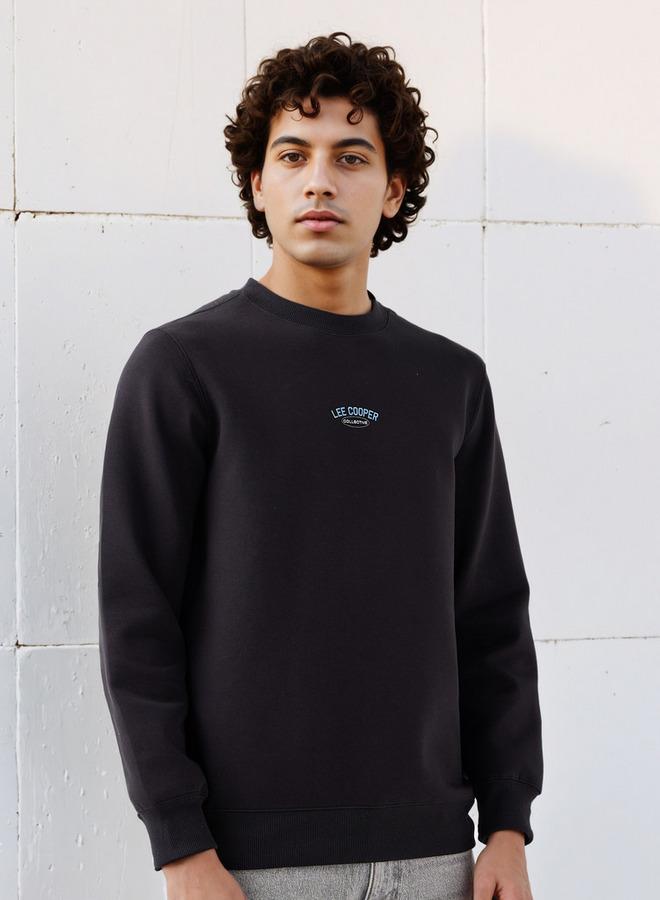 لي كوبر سويت شيرت قطن بطبعة شعار لي كوبر للرجال بقصة عادية - Image 3