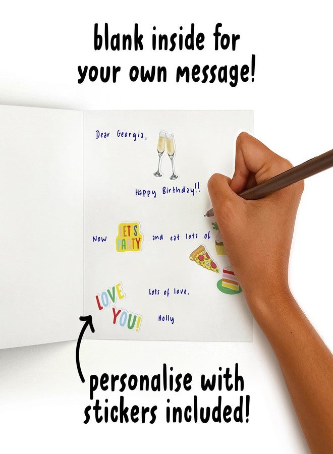 CENTRAL 23 Bar Mitzvah Card - 'BAR MITZVAH BLUE' - Perfect for Celebrating a Special Milestone with Joy and Elegance - Ideal for Family Friends Community Jewish - Comes With Stickers - Image 4