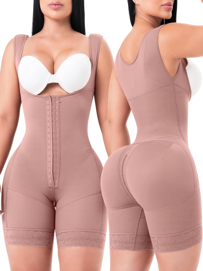 Sonryse PS211 Tummy Tuck Compression Garment for Women Fajas Colombianas Reductoras y Moldeadoras Stage 2 Faja Cocoa Large - Image 1