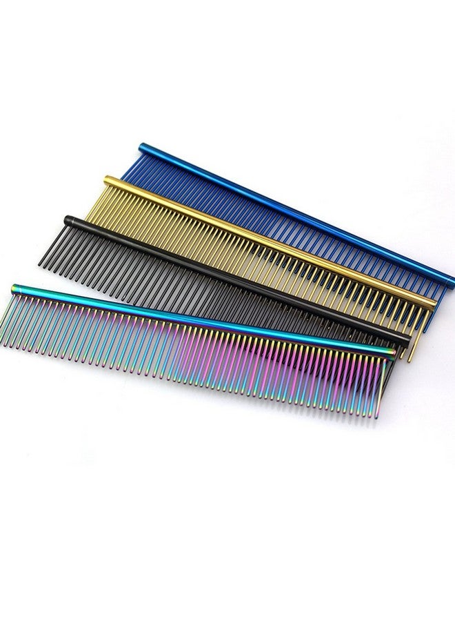 Grtdrm ZoCr Stainless Steel Pet Comb for Dogs Cats, Pet Grooming Comb with Different Spaced Rounded Teeth (Colorful) - Image 3