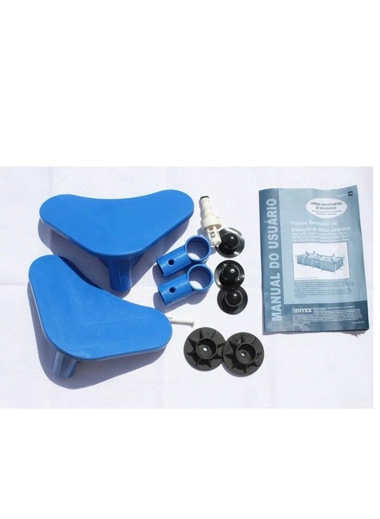 INTEX Superior Strength And Longer Durability Sturdy Rectangular Unisex Frame Swimming Pool Blue Summer Fun Water Play 260x160x65cm - Image 4