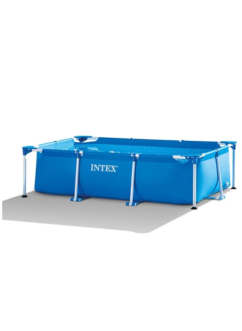INTEX Superior Strength And Longer Durability Sturdy Rectangular Unisex Frame Swimming Pool Blue Summer Fun Water Play 260x160x65cm - Image 1
