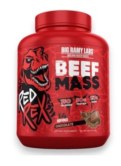 BIG RAMY LABS Red Rex Beef Mass, Chocolate Flavour, 6 LB 