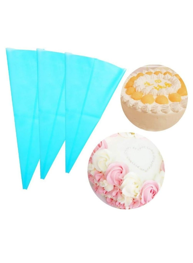 Oasisgalore 4 Sizes Reusable Piping Bags Icing Pastry Bag Set，Cake Decoration Bags for Kitchen Baking(Blue)  - Image 3