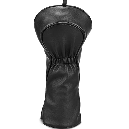 2thpart Golf Head Covers, Driver Headcover Golf Club Head Cover PU Leather Classic Black (Driver) - Image 4