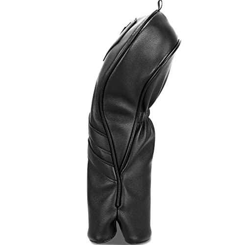 2thpart Golf Head Covers, Driver Headcover Golf Club Head Cover PU Leather Classic Black (Driver) - Image 2