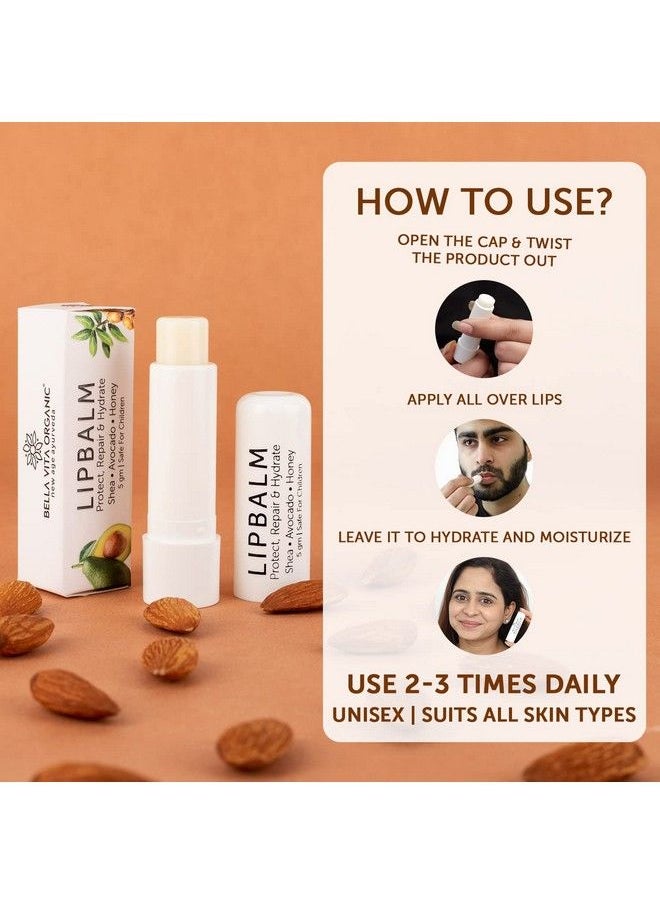 Bella Vita Organic Bella Vita Organic Natural LipBalm for Dry Damaged & Chapped Lips Enriched with Shea Butter, Avocado 4 gm  - Image 4