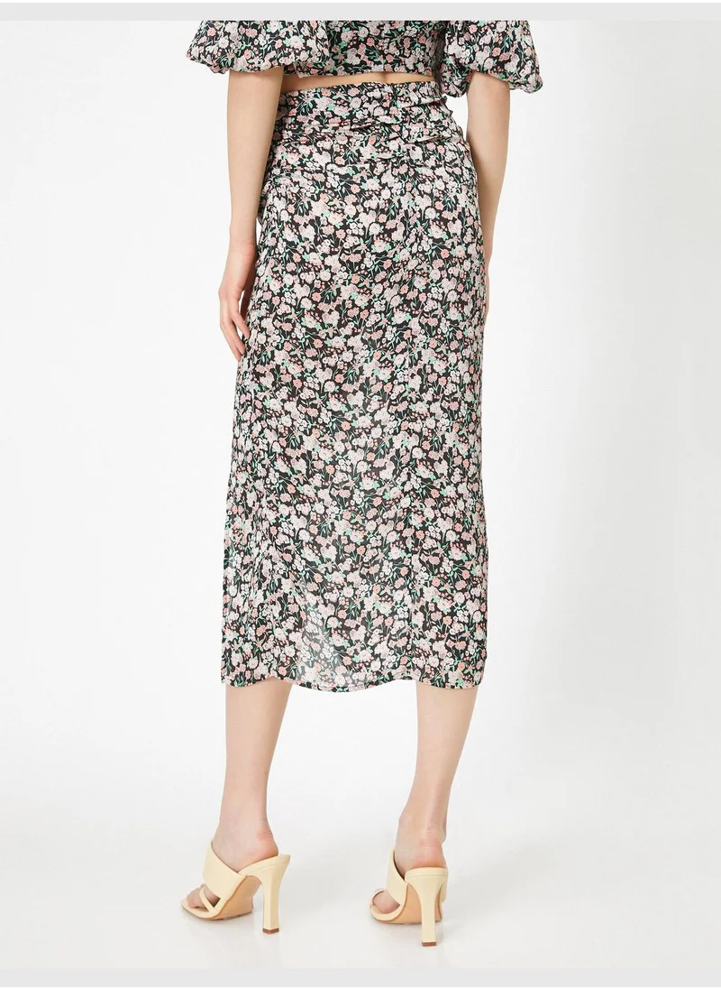 KOTON Skirtly Yours Styled by Melis Ağazat Patterned Skirt