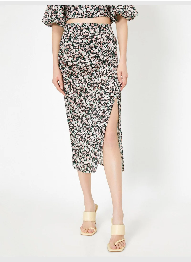 KOTON Skirtly Yours Styled by Melis Ağazat Patterned Skirt