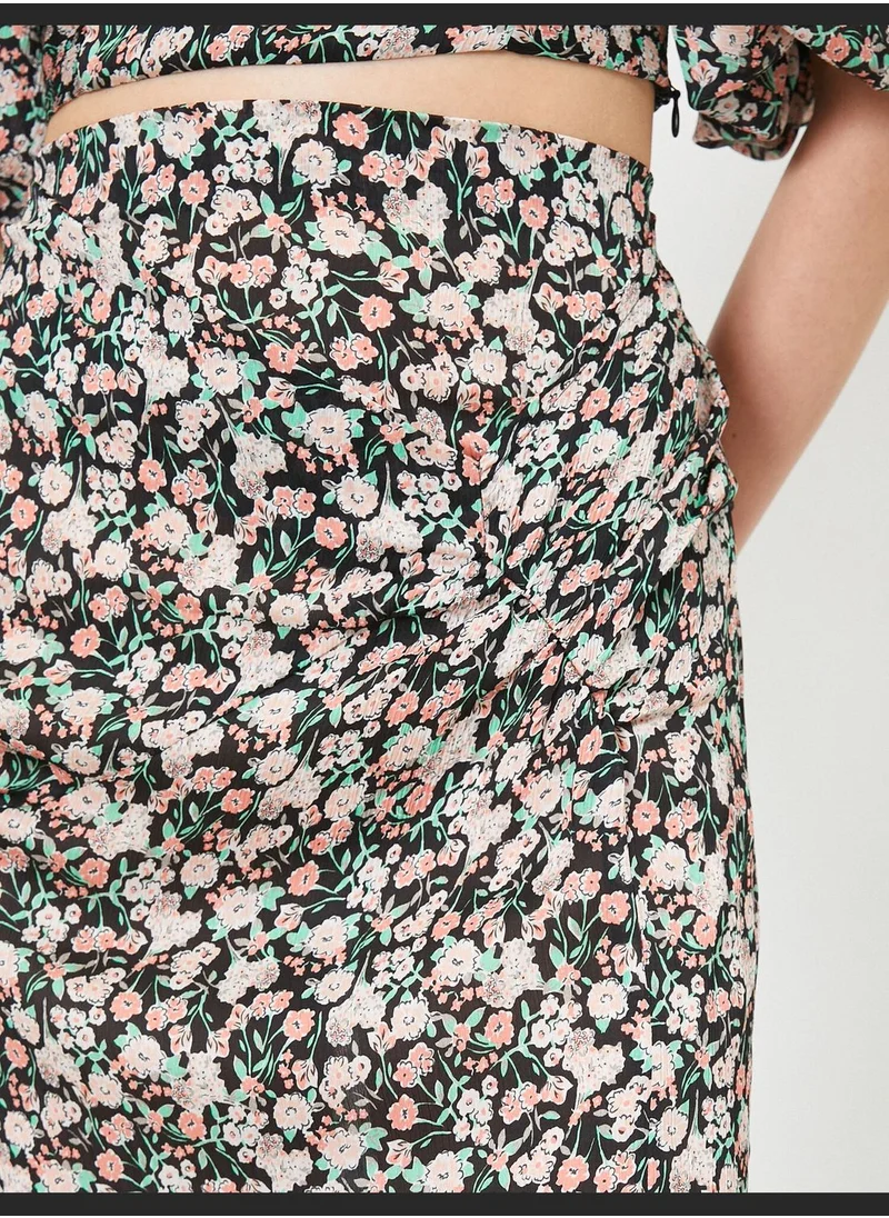 KOTON Skirtly Yours Styled by Melis Ağazat Patterned Skirt