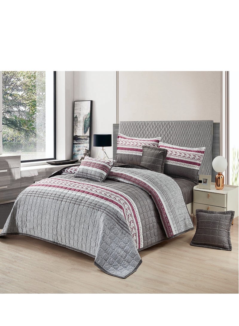 Microfiber Double Bedspread, Fits 200 x 200 cm, 7 Pieces