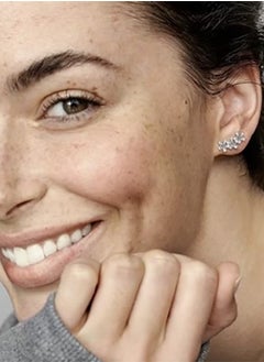 Pandora Violet Daisy Flower Stud Earrings Cubic Zirconia Sterling Silver  - Image 2