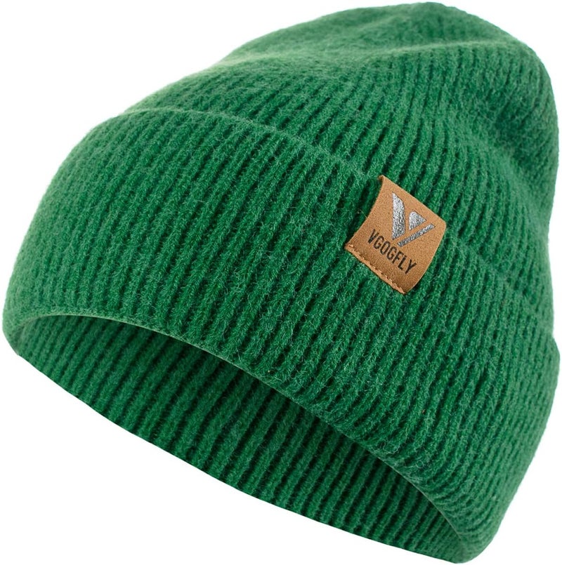 Vgogfly Beanie Men Slouchy Knit Skull Cap Warm Stocking Hats Guys Women Striped Winter Beanie Hat Cuffed Plain Hat - Image 1