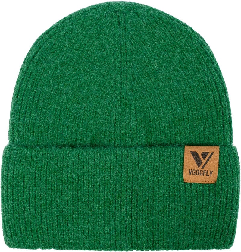 Vgogfly Beanie Men Slouchy Knit Skull Cap Warm Stocking Hats Guys Women Striped Winter Beanie Hat Cuffed Plain Hat - Image 2