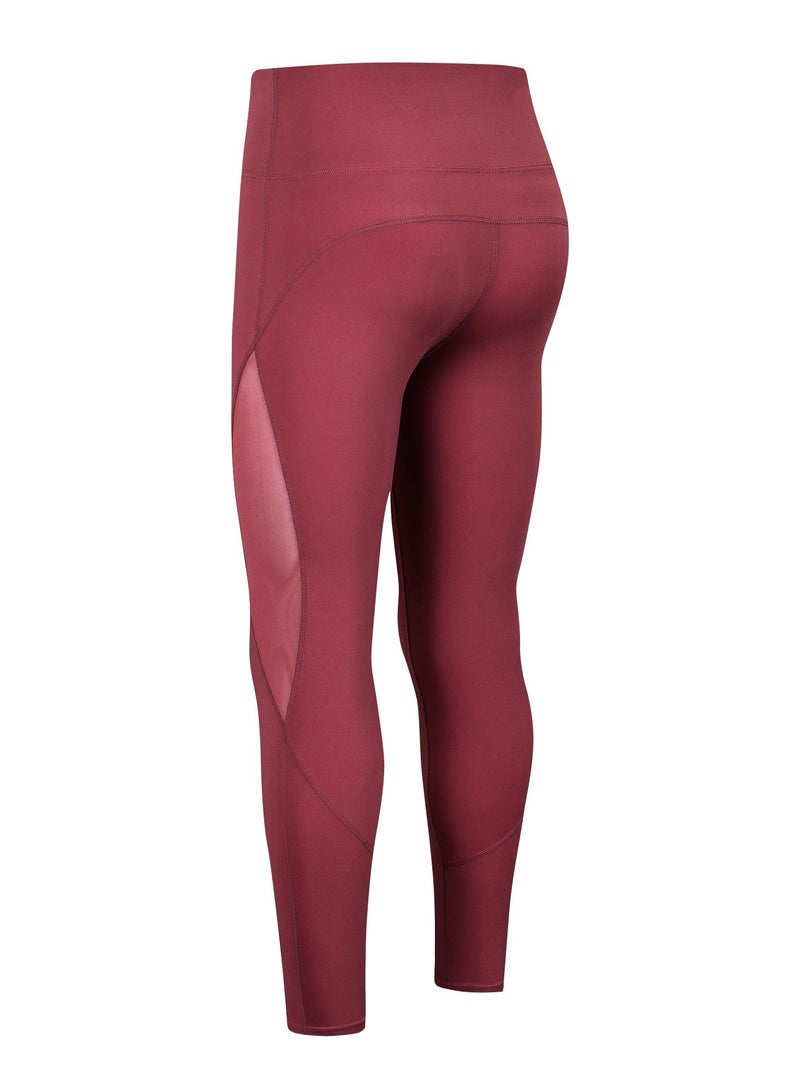 Loquat Women Quick Dry Breathable Elastic Pants Burgundy  - Image 2