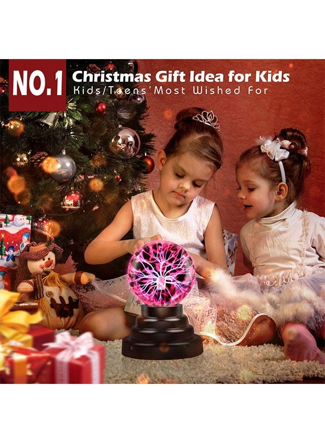 3 inch Plasma Ball Science Toy for Kids Touch Sensitive Globe Decorative Lamp Novelty Halloween Christmas Gift - Image 3