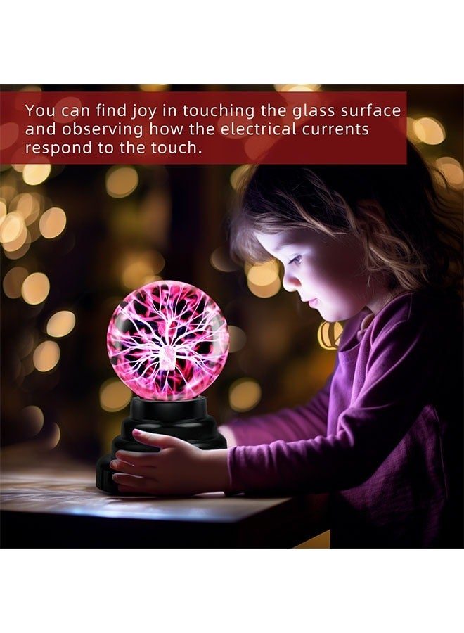 3 inch Plasma Ball Science Toy for Kids Touch Sensitive Globe Decorative Lamp Novelty Halloween Christmas Gift - Image 1