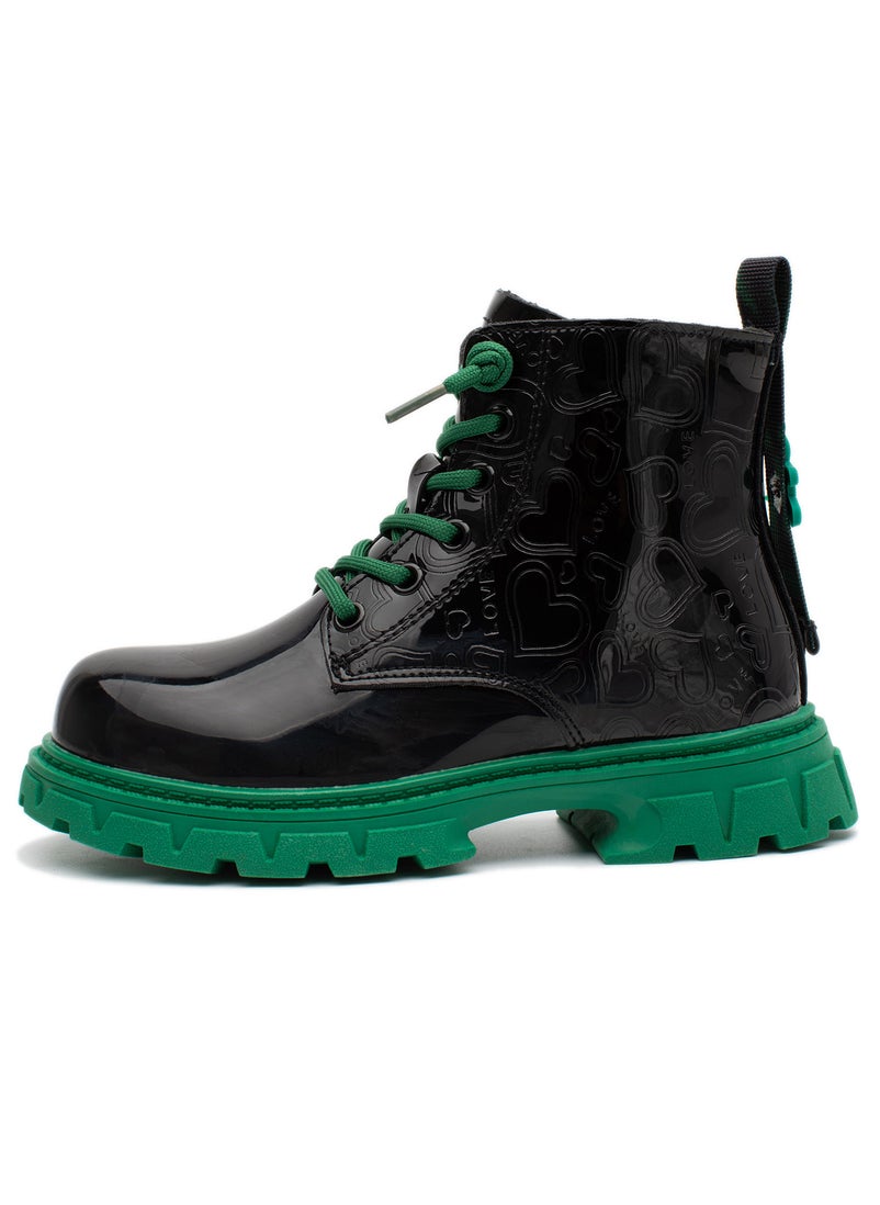 Lucky Kids Lucky Kids Classic Lace Up & Side Zipper Unisex Kids Ankle Boots With Non-slip Anti Skid Soles For Outdoor Walking & Fashion  - Image 3
