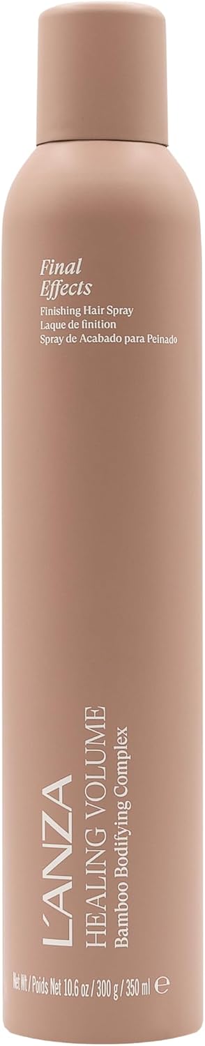 LANZA Healing Volume Final Effects Hairspray with Strong Hold Effect Boosts Shine Volume and Thickness for Fine and Flat Hair Rich with Bamboo Bodifying Complex and Keratin 350ml