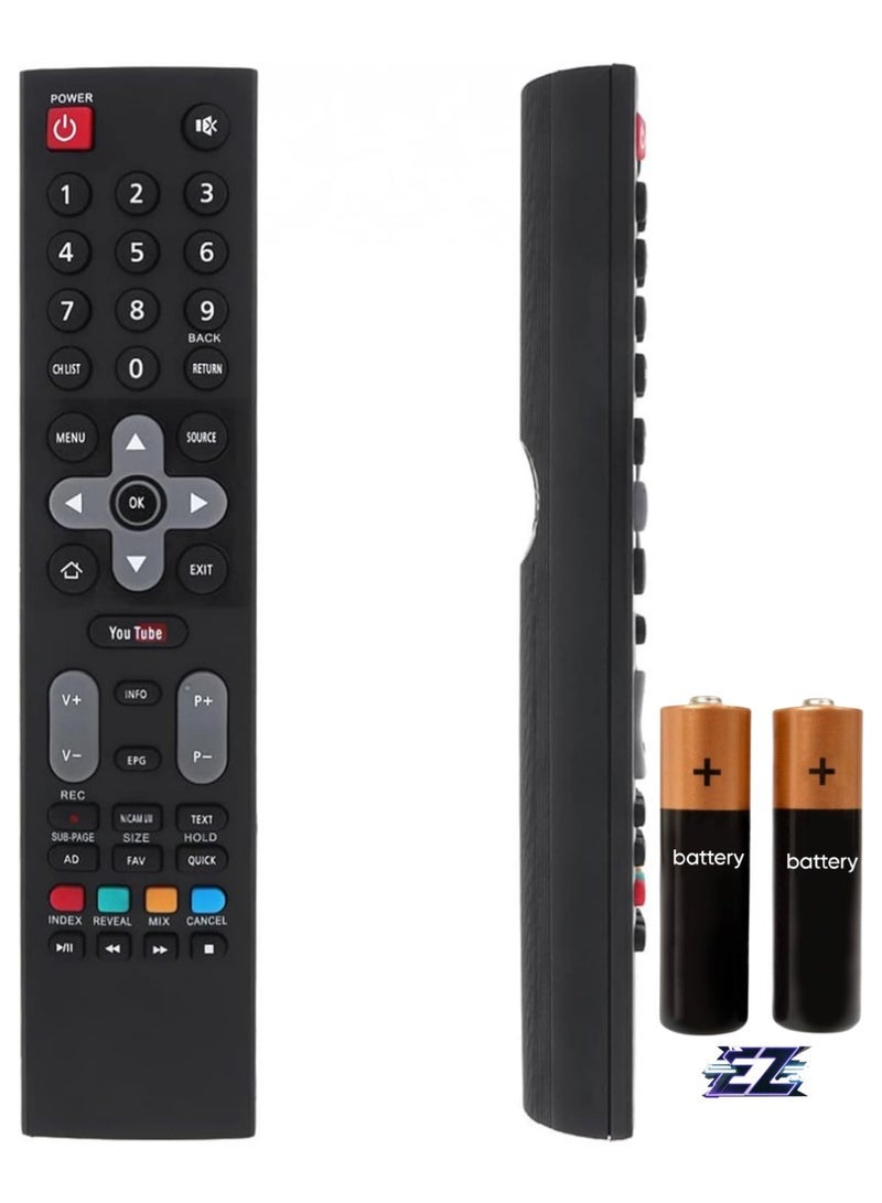 PopZa Replacement Remote Control for Skyworth Smart LCD LED TV with Netflix and YouTube HOF16J234GPD12 with battery - Image 1