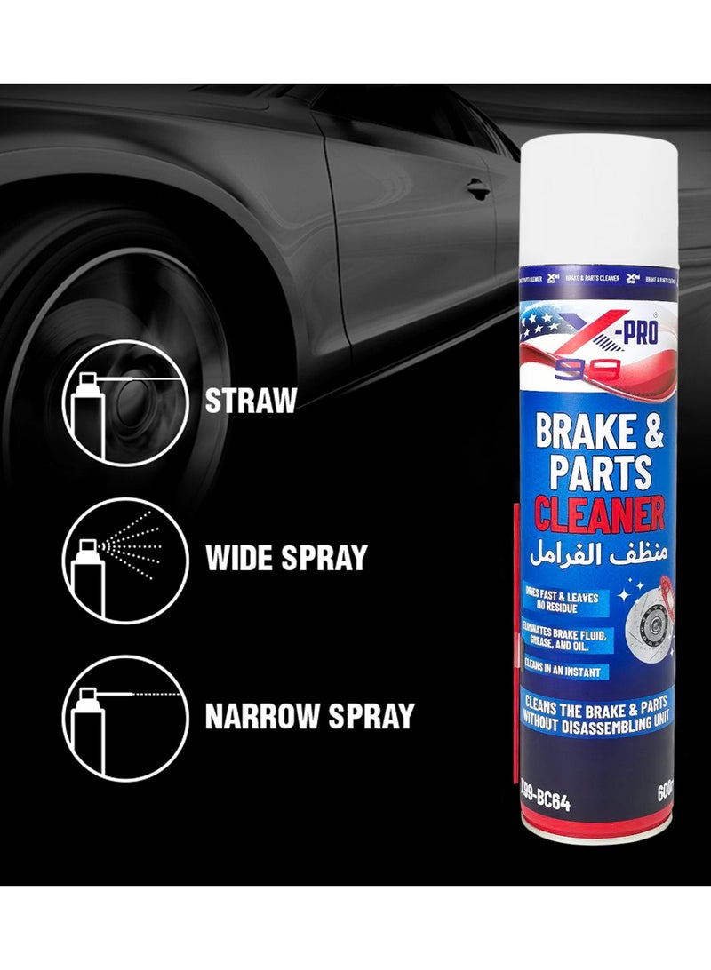 Xpro X-PRO 99 Brake & Parts Cleaner 600ml Brake Cleaner Spray Fast Evaporating Residue Free Cleaning Formula for Brake Calipers Disc Brakes Drum Brakes Metal Parts Automotive Workshop Maintenance Aerosol Cleaner . - Image 4