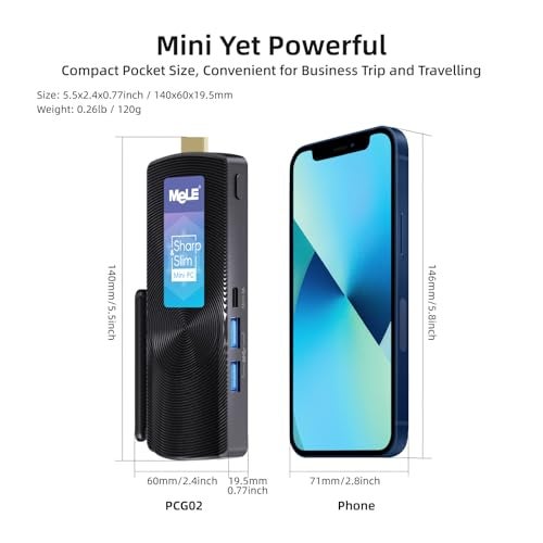 MeLE Stick PC with Win-11-Pro,Fanless Computer PCG02 N100 8GB 128GB,Support 4K HDMI,Auto Power On PXE,Small Micro Desktop Computer on Industry IoT,Business Office,Digital Signage,USB-C,Linux,Ubuntu - Image 3