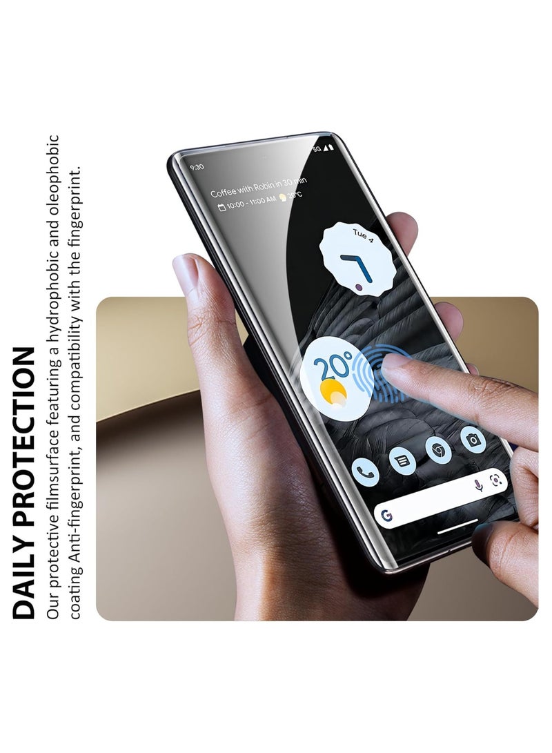 2 Pack Tempered Glass For Google Pixel 7 Pro Screen Protector, Easy installation, 9H hardness Scratch resistant, Fingerprint Compatible with Pixel 7 Pro Glass Screen Protector - Image 2