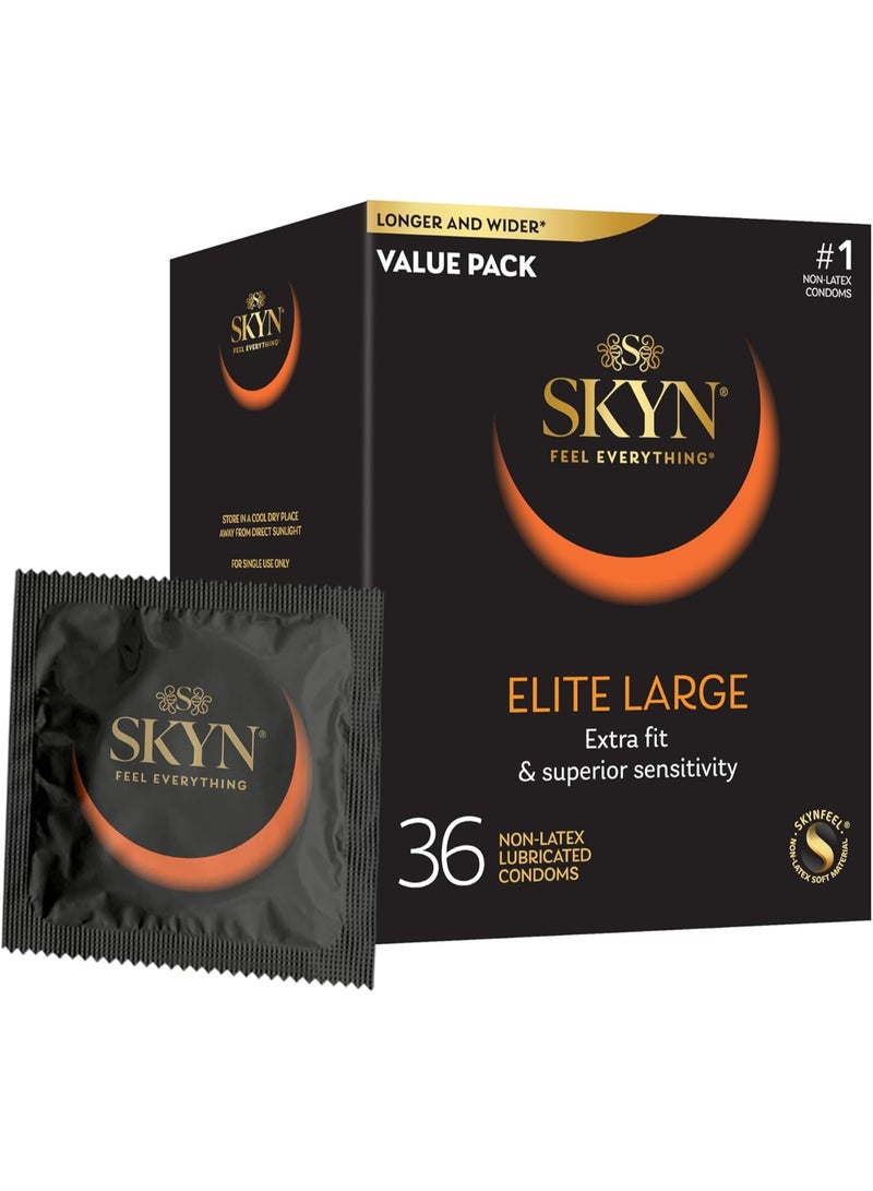 SKYN Elite Large Non-Latex Condoms, 36 Count