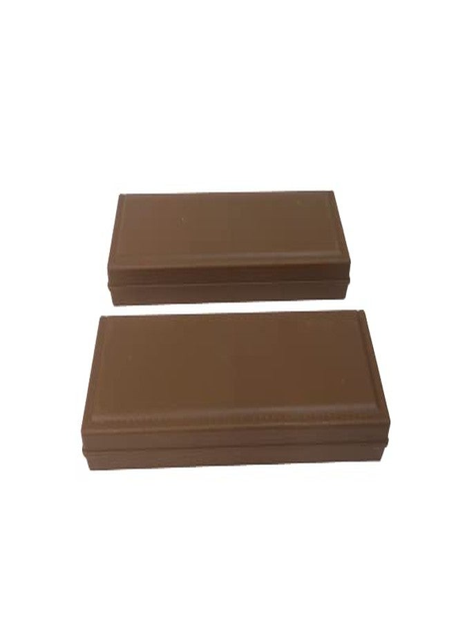 DSS Chain Gift Box Velvet Flocked Jewellery is Play, Combo of Chain Box (Combo) (Pack of 2) (Light-Brown) - Image 1