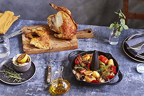 Staub Cast Iron 9.5-inch Vertical Chicken Roaster - Matte Black, Made in France - Image 5