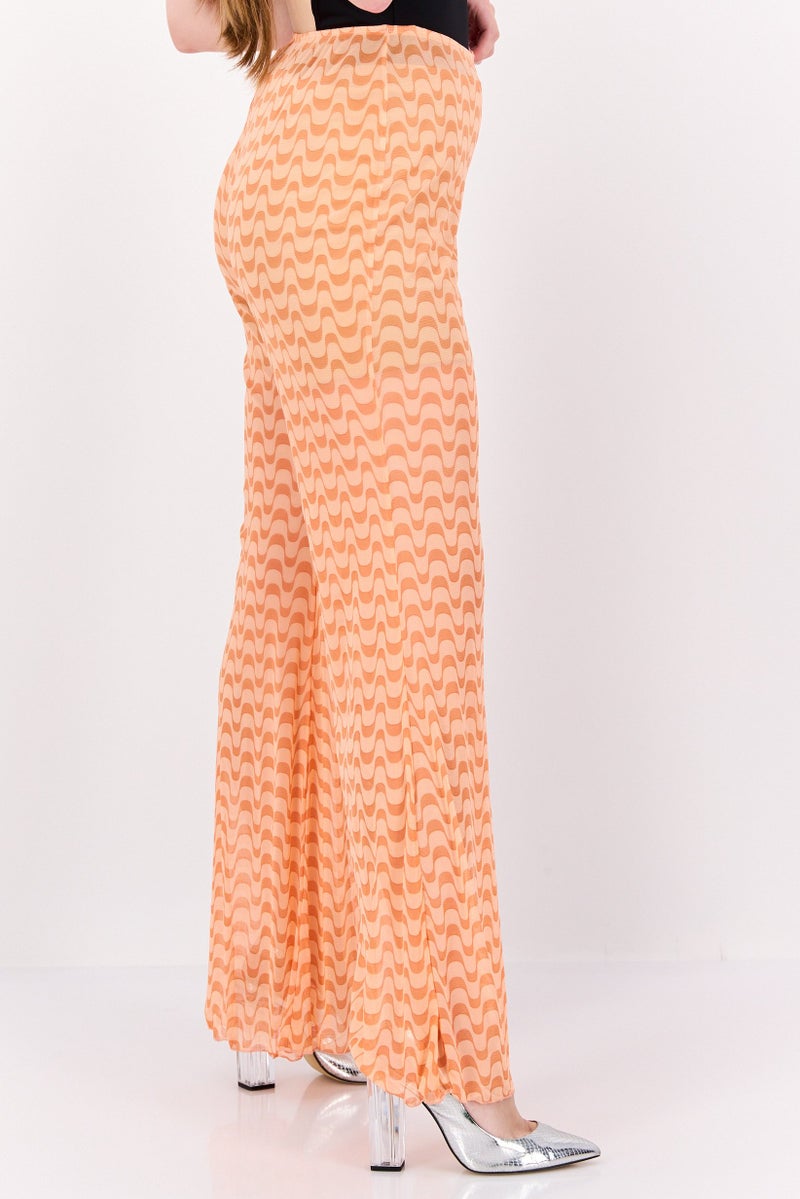 Dippin' Daisy's Women Textured Wide Leg Pant, Orange - Image 2