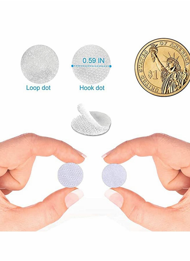 SYOSI - Self Adhesive Dots Tapes, Strong Adhesive 2000pcs (1000 Pairs)1.5cm, Hook & Loop Dots with Waterproof Sticky Glue Coins Tapes, Very Suitable for Classroom, Office, Home - Image 1