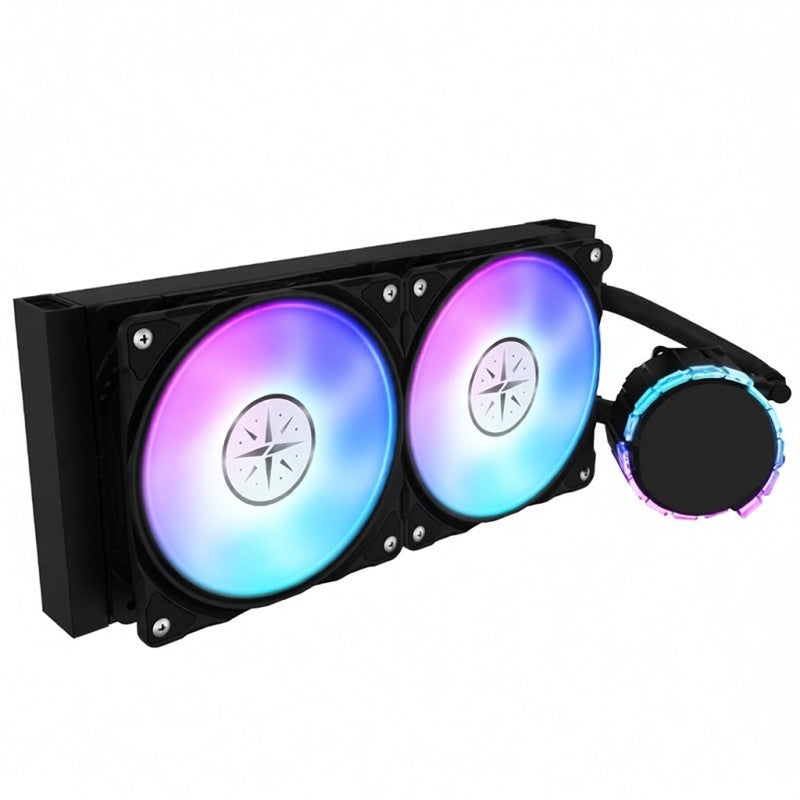 زيتجينال 240 A-RGB مبرد مياه مدمج لوحدة المعالجة المركزية مع مضخة PWM عالية الأداء ومروحة أنابيب مياه عالية الكثافة سرعة المروحة: 800-1800 دورة في الدقيقة - Image 1