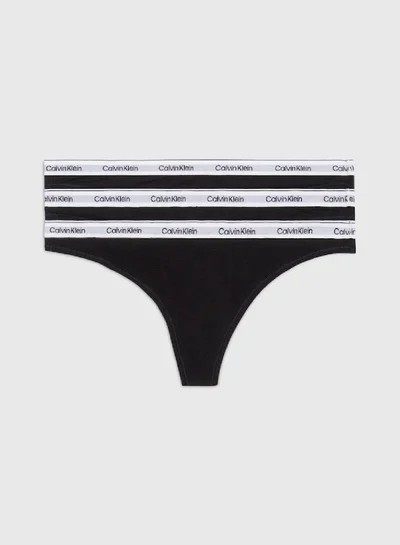 CALVIN KLEIN Modern Logo Thong - 3 Pack