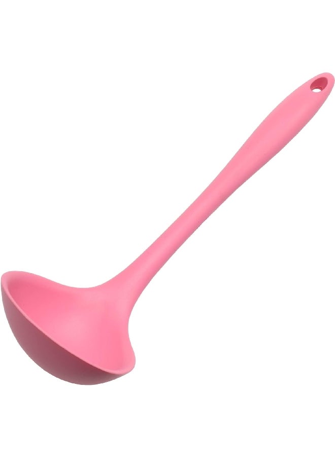 شيف كرافت 13760 شيف كرافت مغرفة للطهي من السيليكون الممتاز مقاومة للبقع وردي 11.25 بوصة - Image 1