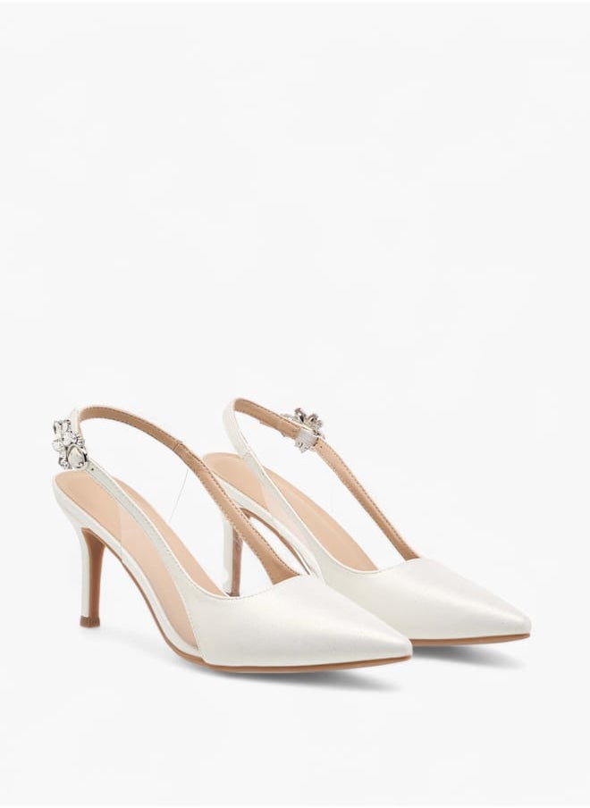 Flora Bella By Shoexpress - Womens Solid Slingback Shoes With Buckle Closure And Stiletto Heels Ramadan Collection - Image 1