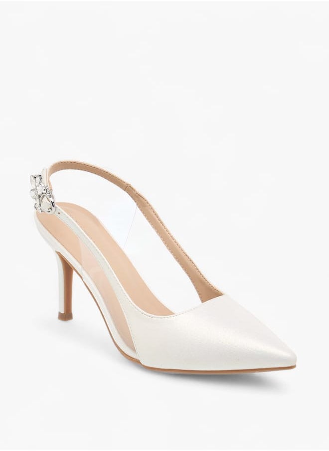 Flora Bella By Shoexpress - Womens Solid Slingback Shoes With Buckle Closure And Stiletto Heels Ramadan Collection - Image 1