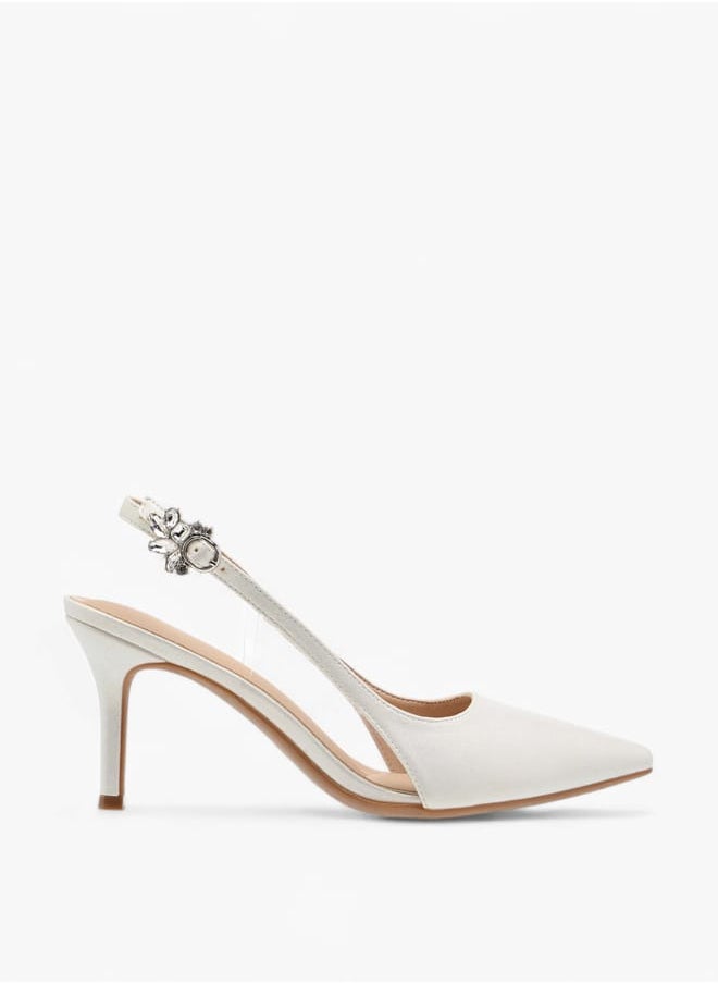 Flora Bella By Shoexpress - Womens Solid Slingback Shoes With Buckle Closure And Stiletto Heels Ramadan Collection - Image 1